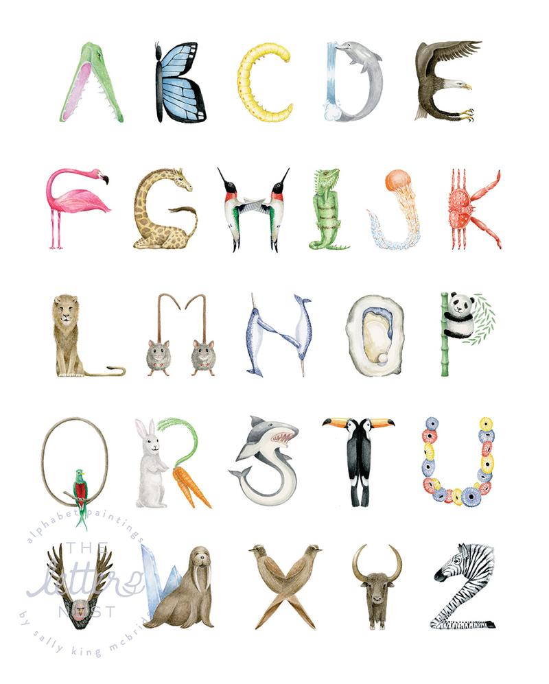 The Letter Nest Animal Alphabet Print