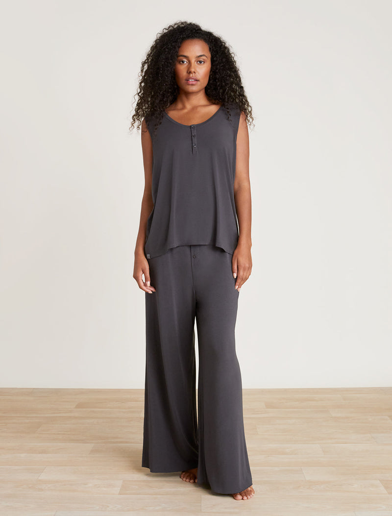 Barefoot Dreams Henley Pajama Set in Carbon
