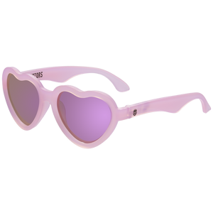 Babiators Polarized Heart Sunglasses in Frosted Pink