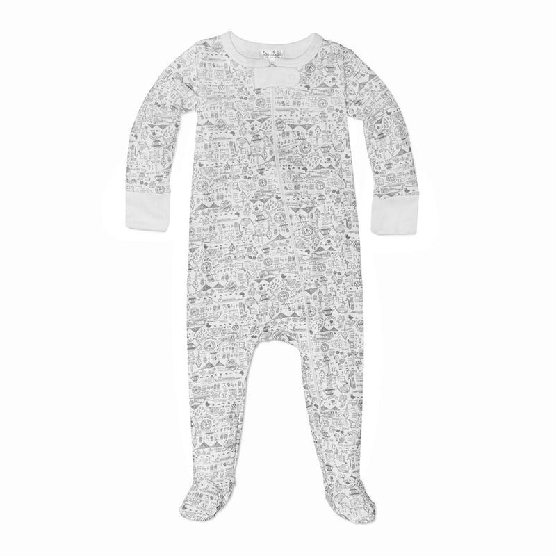 Joy Street Kids Boston Footie in Cloud Gray