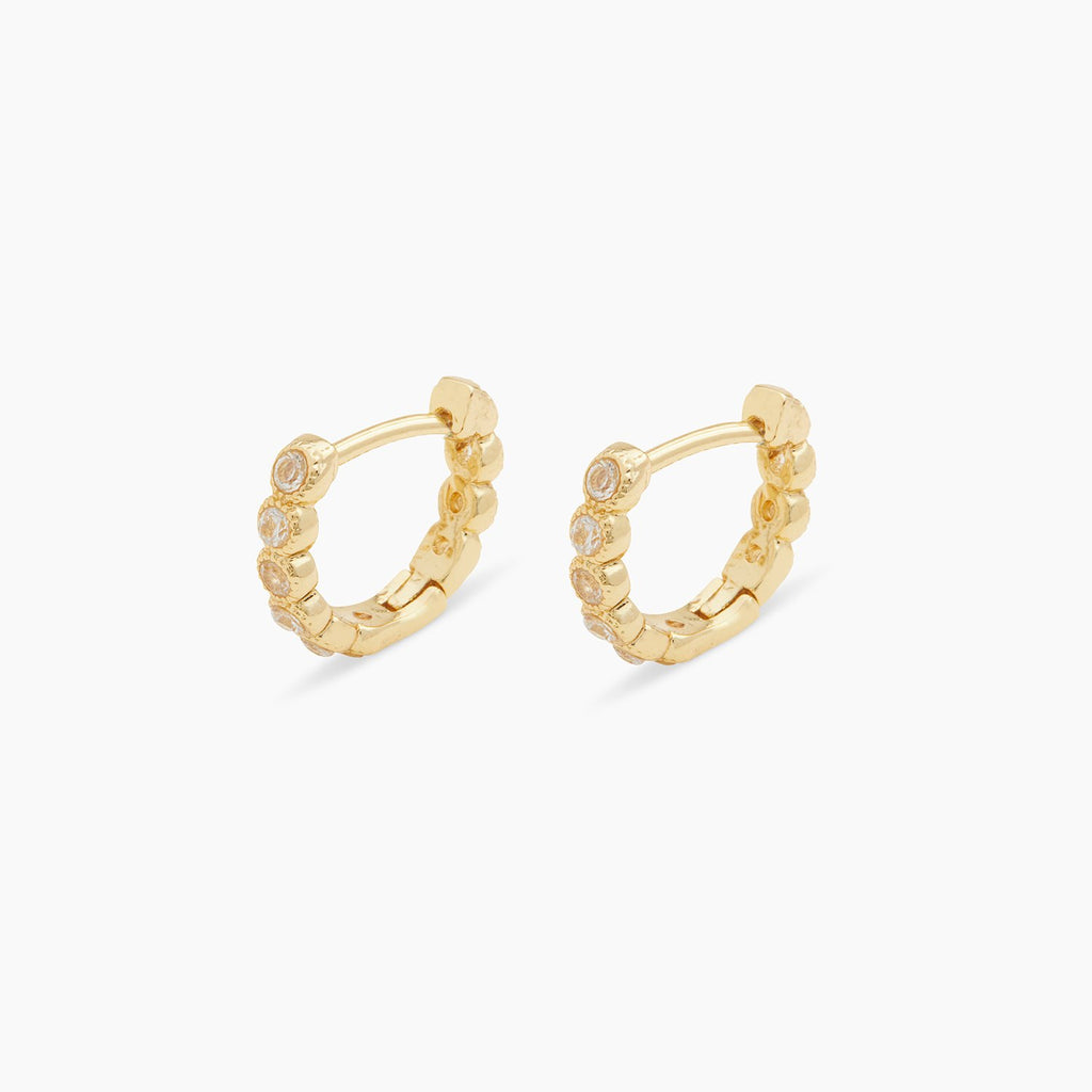 Gorjana Madison Shimmer Huggies in Gold