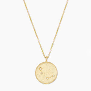 Gorjana Astrology Coin Necklace in Gold/Opalite