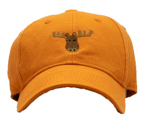 Harding Lane Kids Moose Baseball Hat in Light Orange