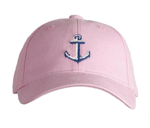 Harding Lane Kids Anchor Baseball Hat in Light Pink