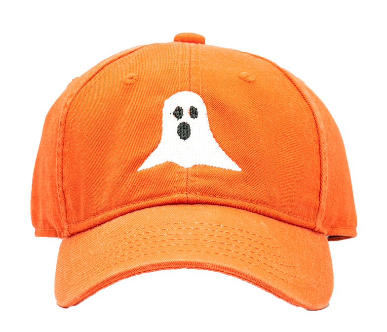 Harding Lane Kids Ghost Baseball Hat in Orange