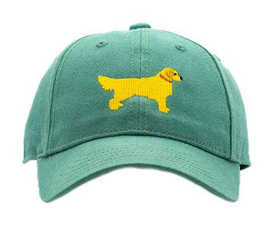Harding Lane Kids Golden Retriever Baseball Hat in Moss Green