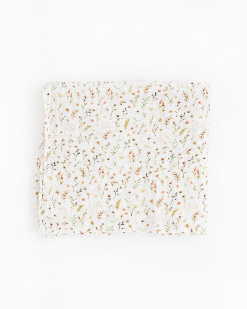 Little Unicorn Organic Cotton Muslin Swaddle Blanket in Floral Field