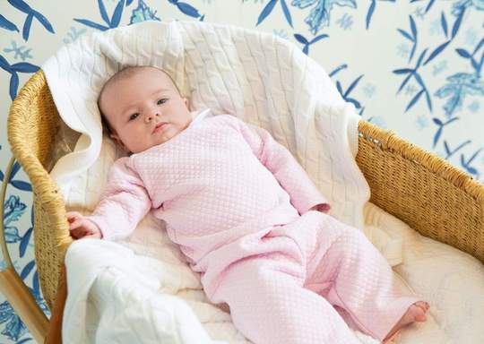 Little English Quilted Pant Set in Pink
