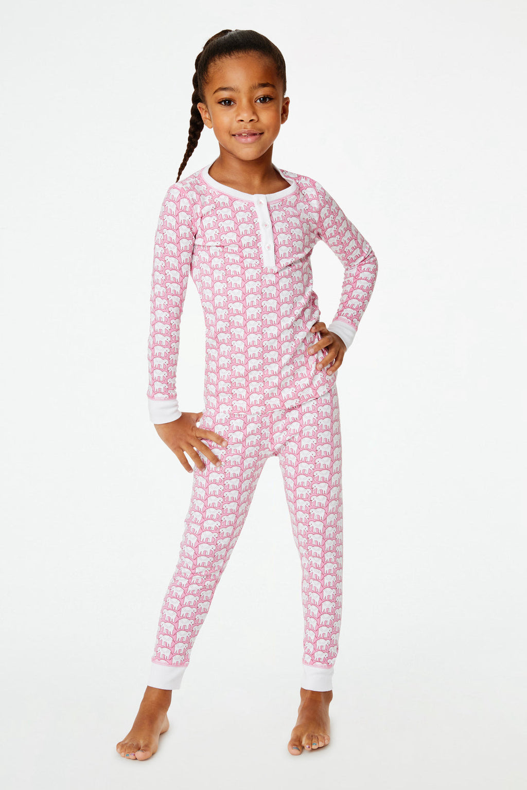 Roller Rabbit Hathi Kids Pajamas in Pink