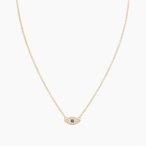 Gorjana Evil Eye Charm Necklace in Gold