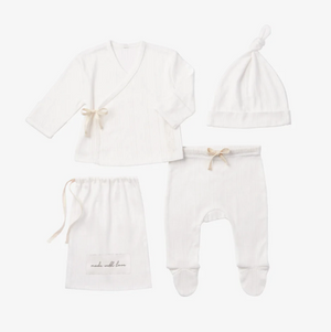 Elegant Baby Newborn Gift Set in White