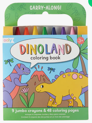 OOLY Carry Along Crayon & Coloring Book Kit in Dinoland