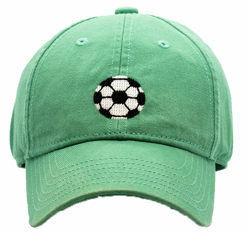 Harding Lane Kids Soccer Baseball Hat in Mint Green