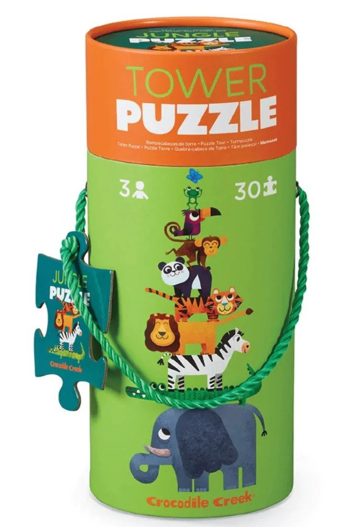 Crocodile Creek 30PC Tower Puzzle in Jungle