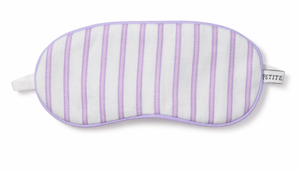 Petite Plume Children's Lavender French Ticking Traditional Eye Mask