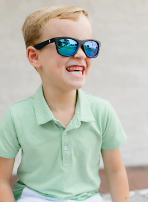 Babiators Polarized Navigator in Jet Black | Cobalt Mirrored Lens