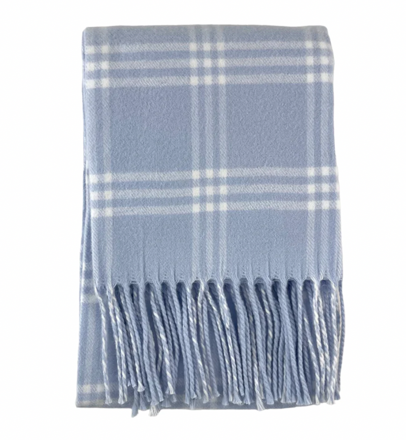 A Soft Idea Baby Window Pane Check Flannel with Fringe