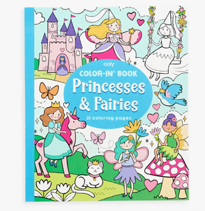 OOLY Princesses & Fairies Color-In Book