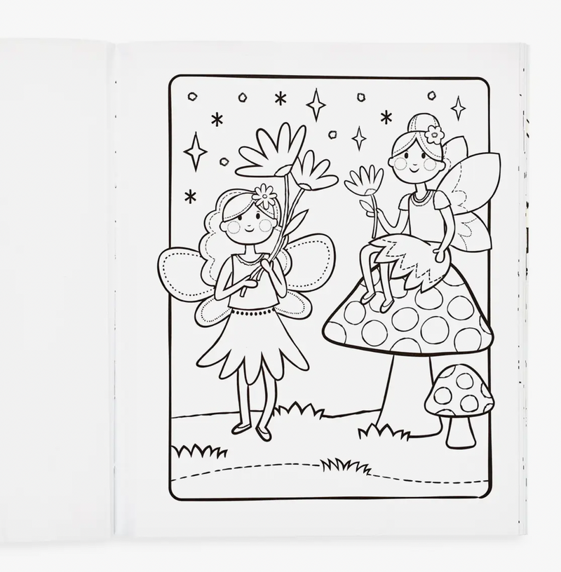 OOLY Princesses & Fairies Color-In Book