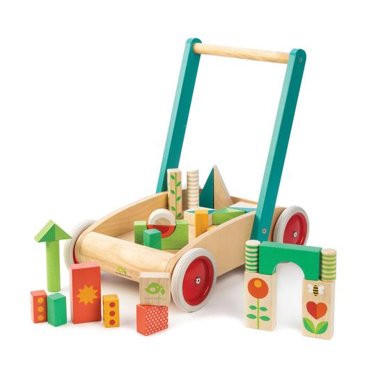 Tender Leaf Toys Baby Wagon with Blocks Walker