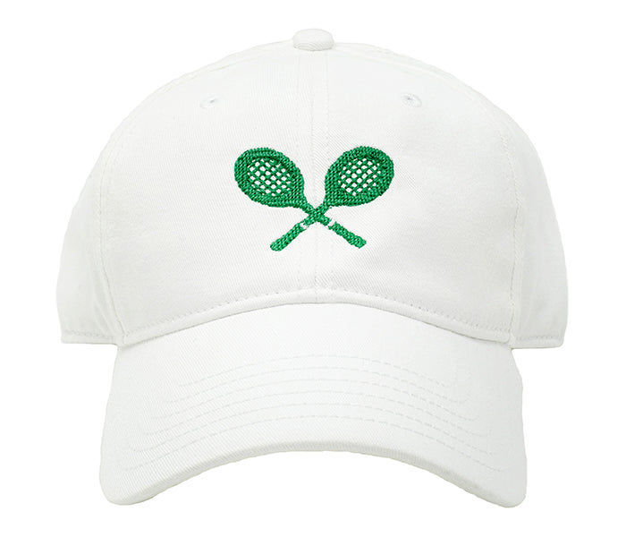 Harding Lane Adult Tennis Baseball Hat in White