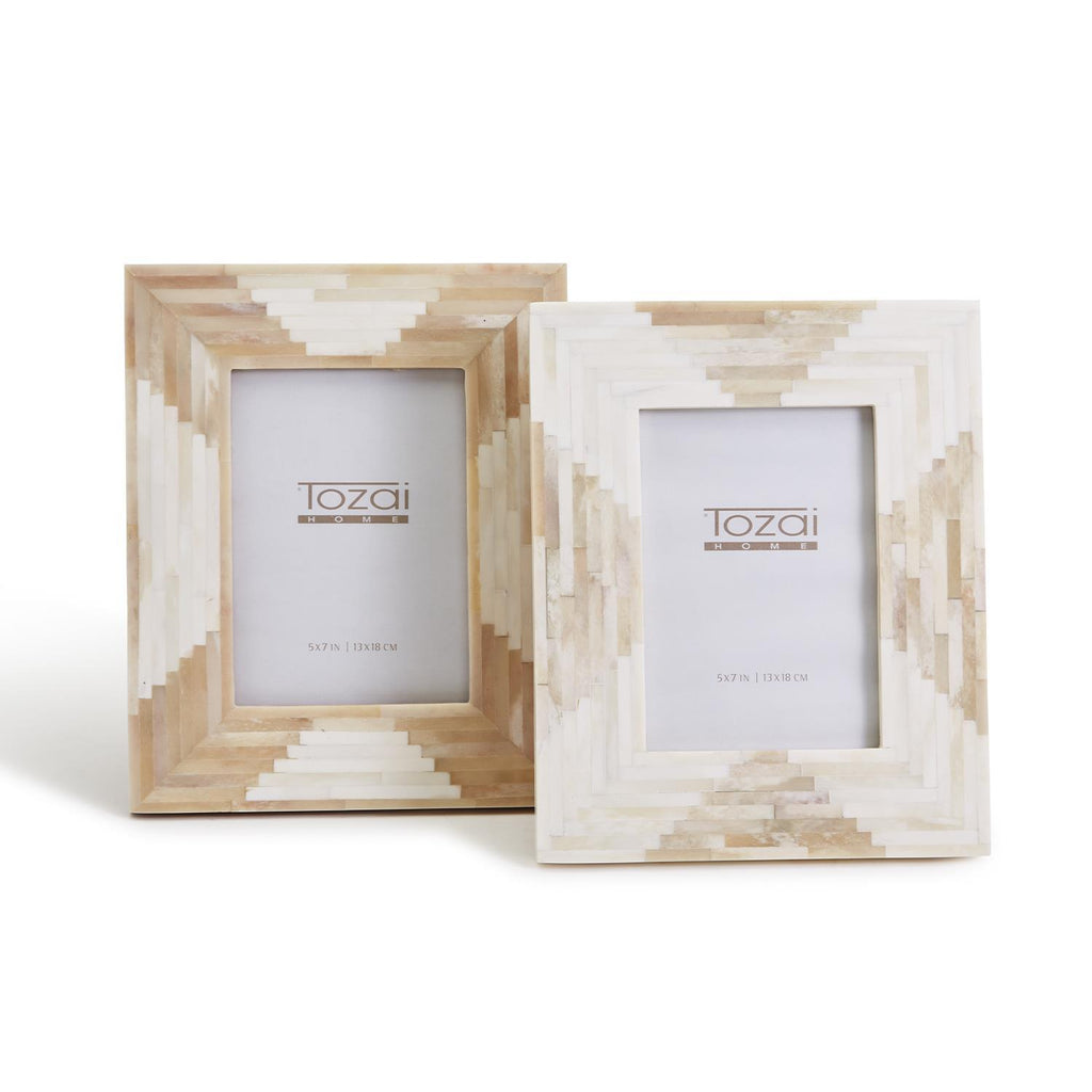 Two's Company Aztec Natural and Antique Bone Frame