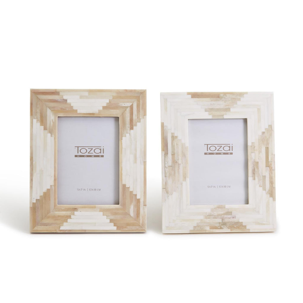 Two's Company Aztec Natural and Antique Bone Frame