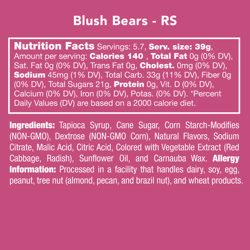 Candy Club Blush Bears Gummy Candy