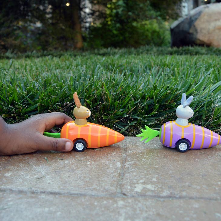 Jack Rabbit Creations Pull Back Bunny in Carrot Racer - Assorted Colors!