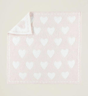 Barefoot Dreams CozyChic Dream Receiving Blanket in Pink Hearts