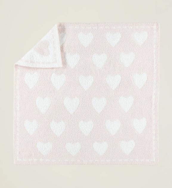 Barefoot Dreams CozyChic Dream Receiving Blanket in Pink Hearts