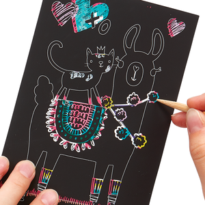 Ooly Mini Scratch & Scribble Art Kit in Funtastic Friends