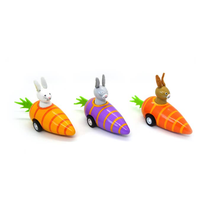 Jack Rabbit Creations Pull Back Bunny in Carrot Racer - Assorted Colors!