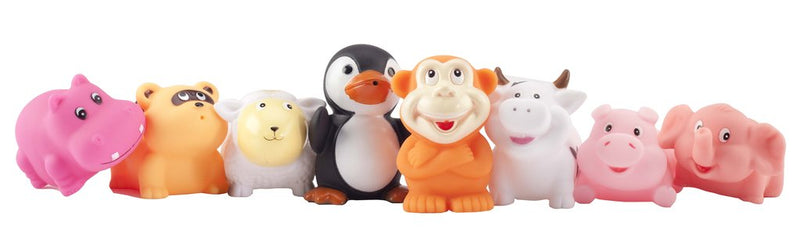 Elegant Baby Animal Party Squirties Bath Toys