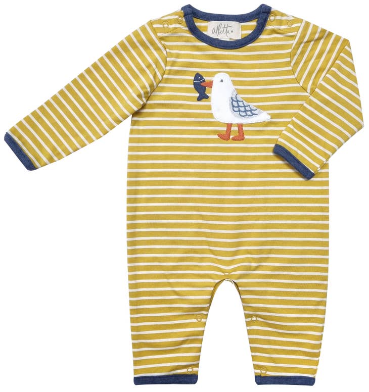 Albetta Sammy Seagull Applique Babygro Romper