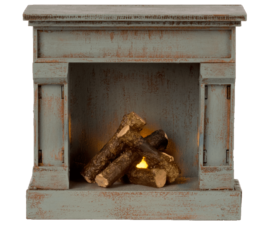 Maileg Fireplace with in Blue