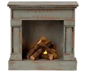 Maileg Fireplace with in Blue