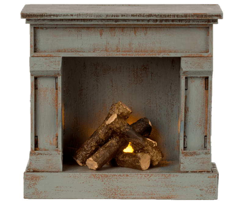 Maileg Fireplace with in Blue