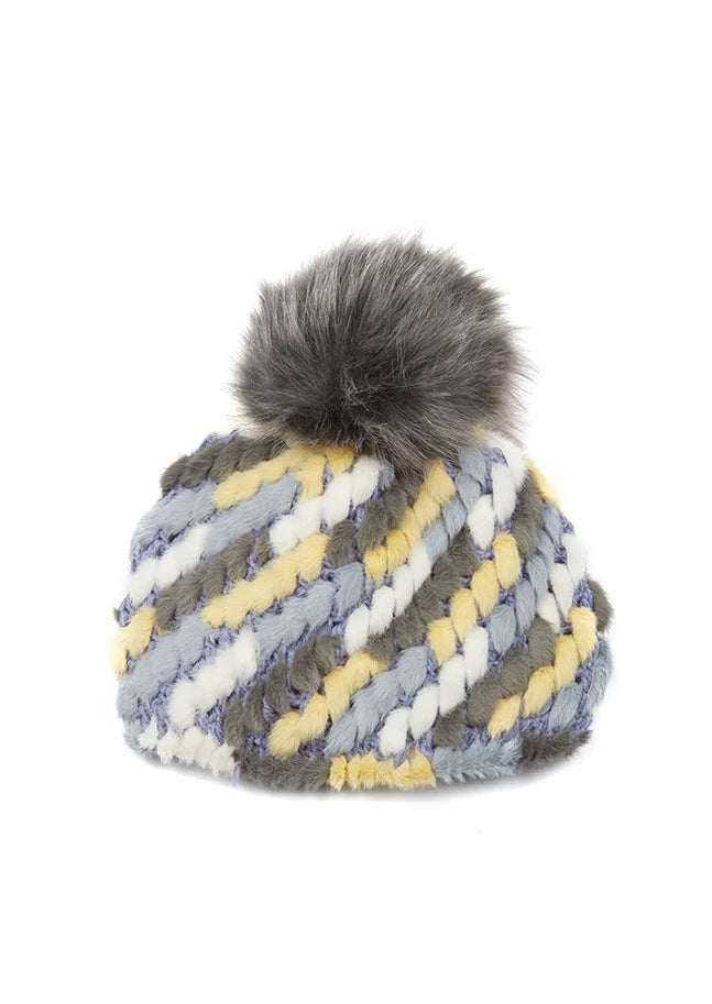 Jocelyn Multi Faux Fur Pineapple Hat - Multiple Colors!