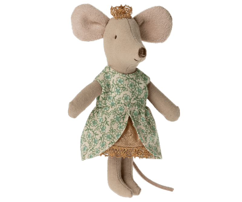 Maileg Princess Little Sister Mouse in a Box Dressed in Green