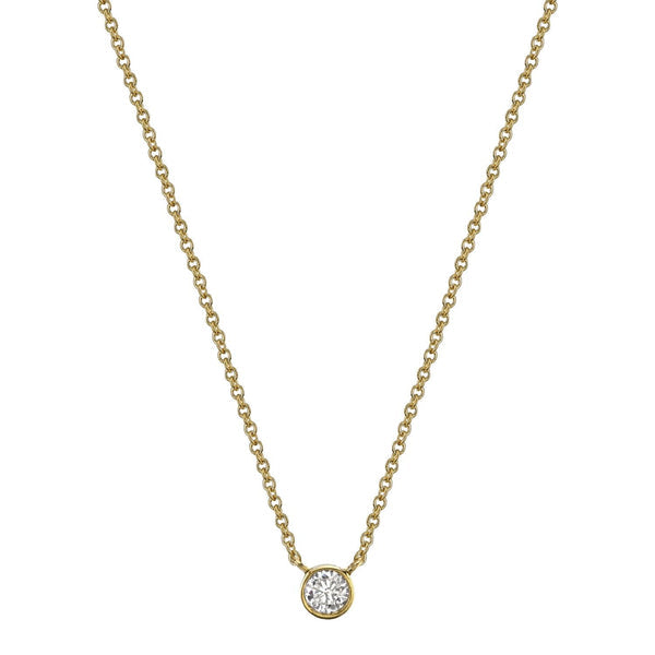 Starling Diamond Solitaire Necklace in 14K Gold - Multiple Lengths