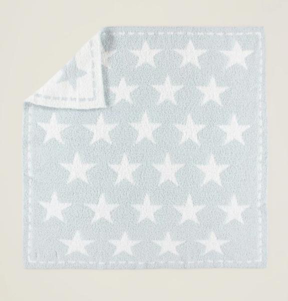 Barefoot Dreams CozyChic Dream Receiving Blanket in Aqua Stars