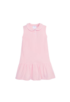 Little English Sleeveless Polo Dress in Light Pink