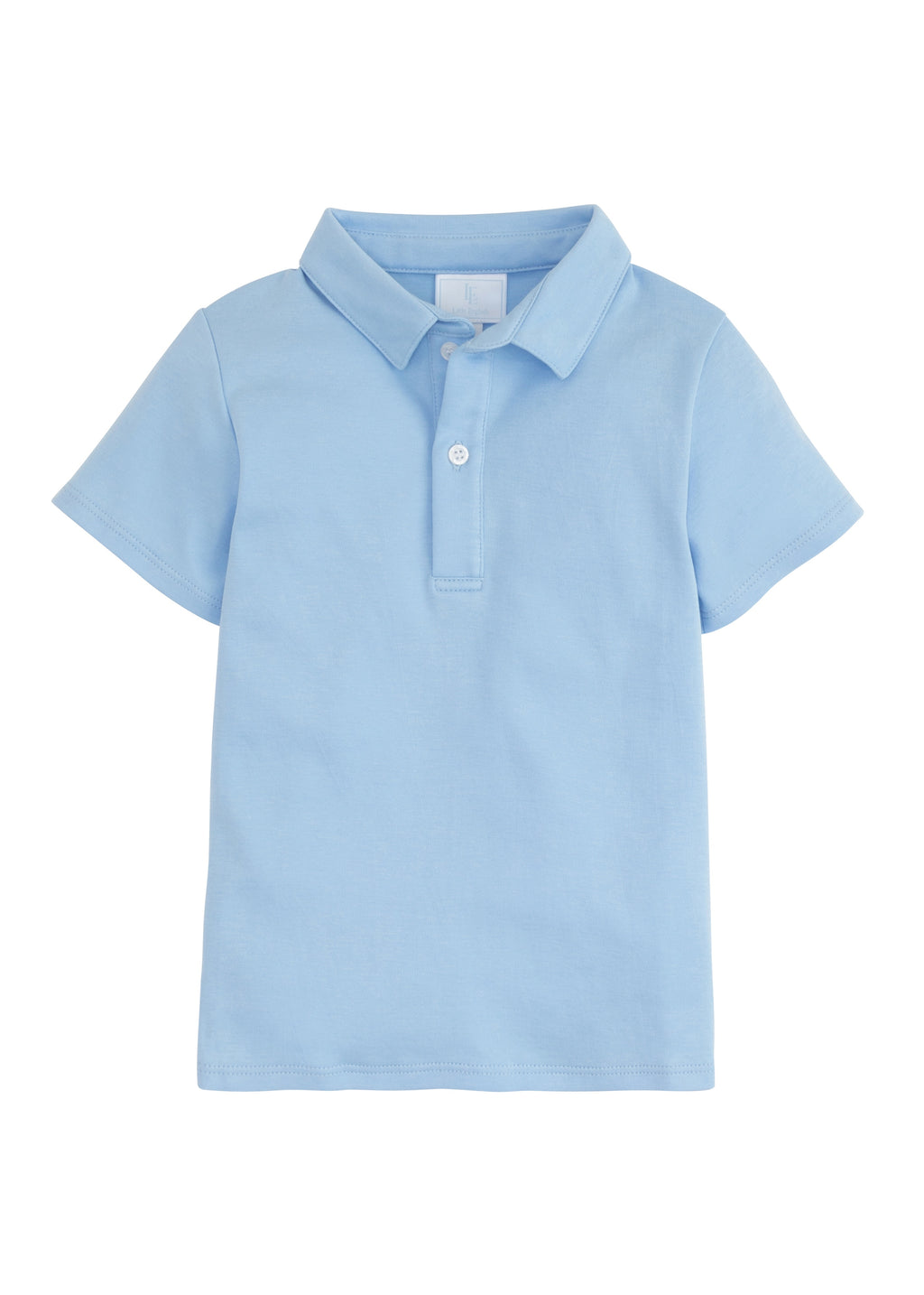 Little English Short Sleeve Polo in Light Blue