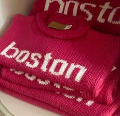 Whitney + Winston Boston Roll Neck Sweater in Hot Pink